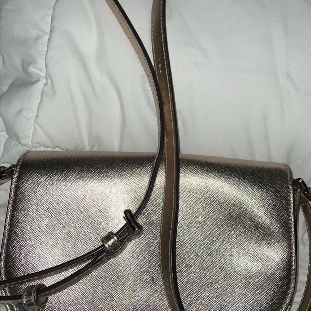 Elegant Champagne Colored Crossbody Bag (Please read description)